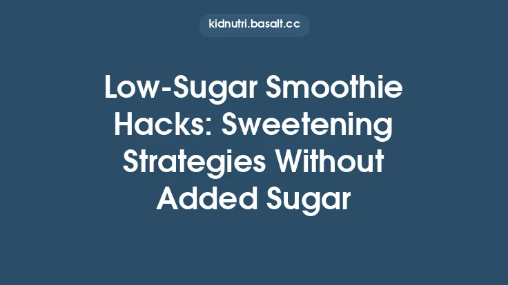 Low‑Sugar Smoothie Hacks: Sweetening Strategies Without Added Sugar Thumbnail