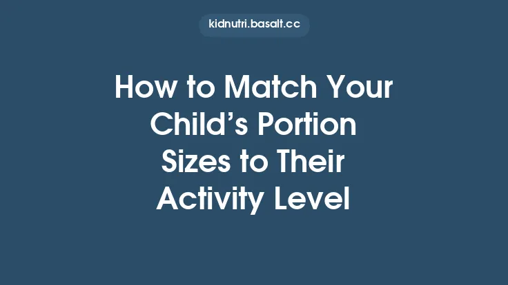 How to Match Your Child’s Portion Sizes to Their Activity Level Thumbnail