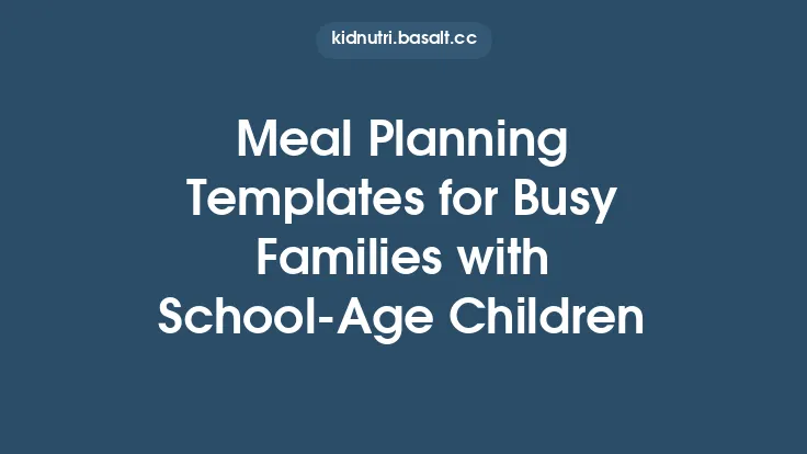 Meal Planning Templates for Busy Families with School‑Age Children Thumbnail