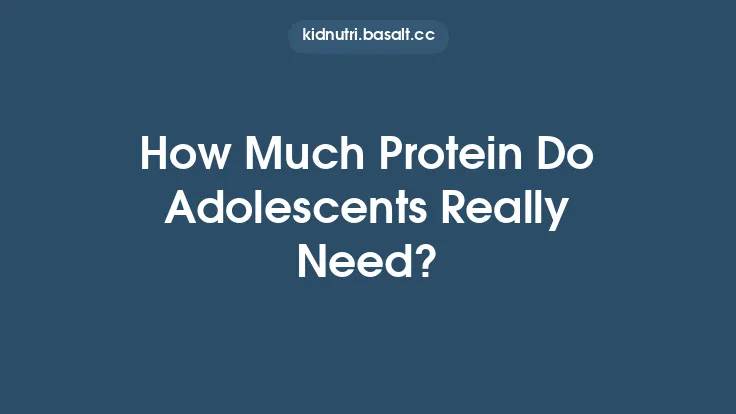 How Much Protein Do Adolescents Really Need? Thumbnail