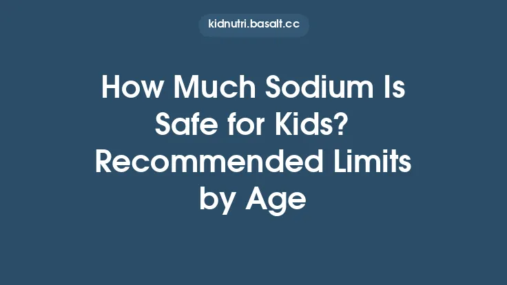 How Much Sodium Is Safe for Kids? Recommended Limits by Age Thumbnail