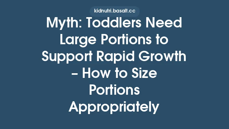 Myth: Toddlers Need Large Portions to Support Rapid Growth – How to Size Portions Appropriately Thumbnail