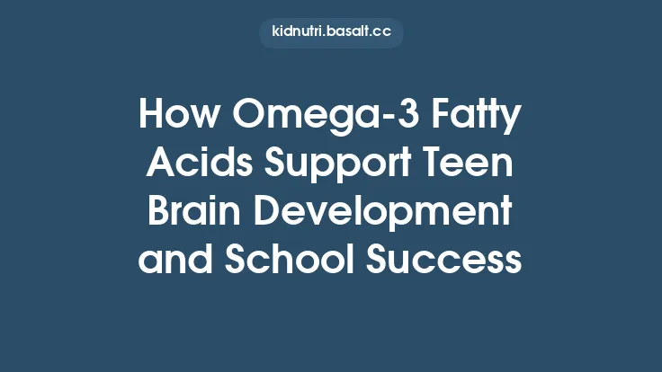 How Omega‑3 Fatty Acids Support Teen Brain Development and School Success Thumbnail