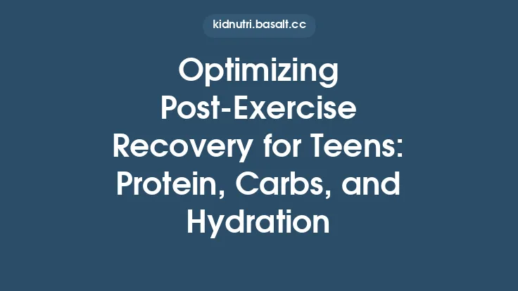 Optimizing Post‑Exercise Recovery for Teens: Protein, Carbs, and Hydration Thumbnail