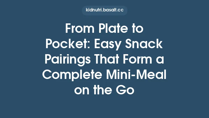 From Plate to Pocket: Easy Snack Pairings That Form a Complete Mini‑Meal on the Go Thumbnail