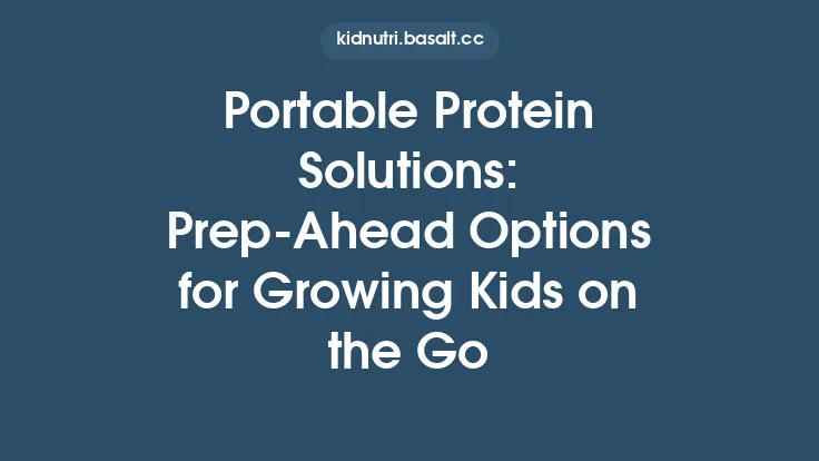 Portable Protein Solutions: Prep‑Ahead Options for Growing Kids on the Go Thumbnail
