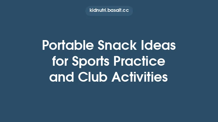 Portable Snack Ideas for Sports Practice and Club Activities Thumbnail