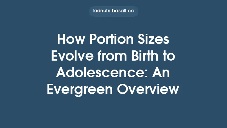 How Portion Sizes Evolve from Birth to Adolescence: An Evergreen Overview Thumbnail