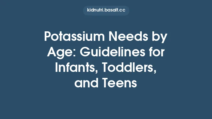 Potassium Needs by Age: Guidelines for Infants, Toddlers, and Teens Thumbnail