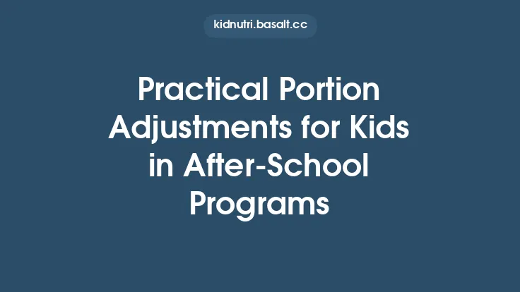 Practical Portion Adjustments for Kids in After‑School Programs Thumbnail