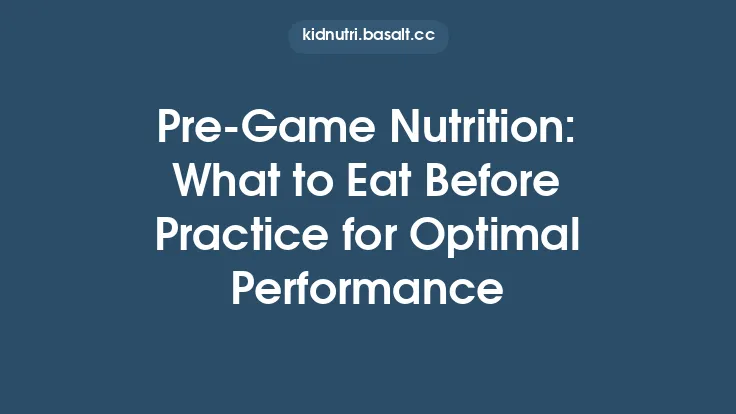 Pre‑Game Nutrition: What to Eat Before Practice for Optimal Performance Thumbnail