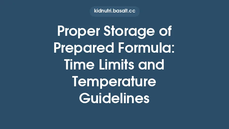 Proper Storage of Prepared Formula: Time Limits and Temperature Guidelines Thumbnail