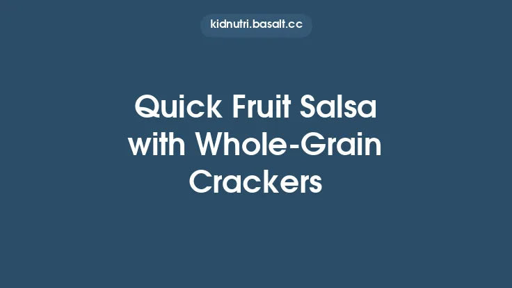 Quick Fruit Salsa with Whole‑Grain Crackers Thumbnail