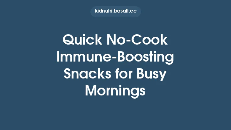 Quick No‑Cook Immune‑Boosting Snacks for Busy Mornings Thumbnail