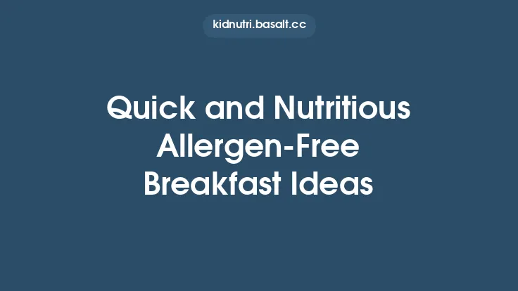 Quick and Nutritious Allergen-Free Breakfast Ideas Thumbnail