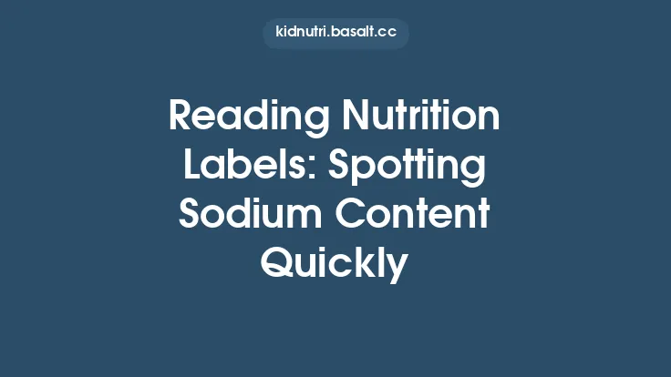 Reading Nutrition Labels: Spotting Sodium Content Quickly Thumbnail