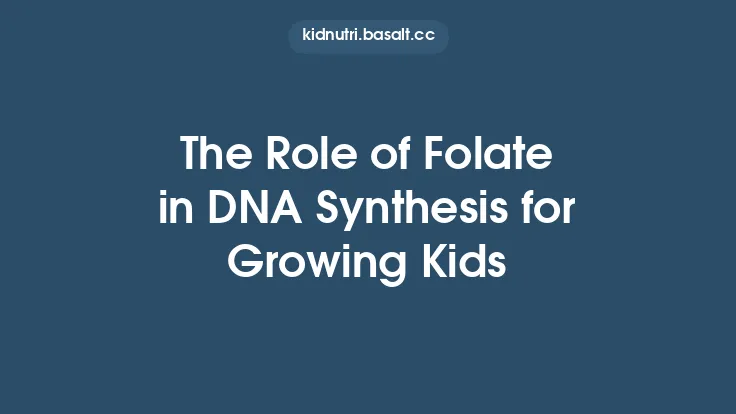 The Role of Folate in DNA Synthesis for Growing Kids Thumbnail