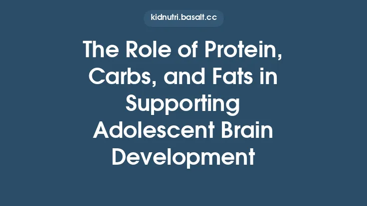 The Role of Protein, Carbs, and Fats in Supporting Adolescent Brain Development Thumbnail