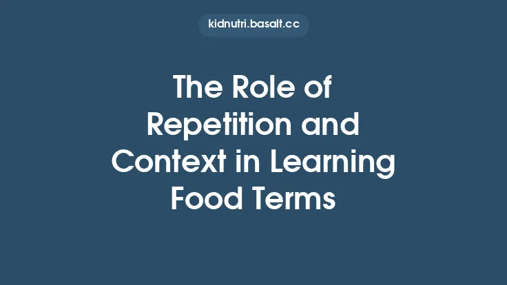 The Role of Repetition and Context in Learning Food Terms Thumbnail