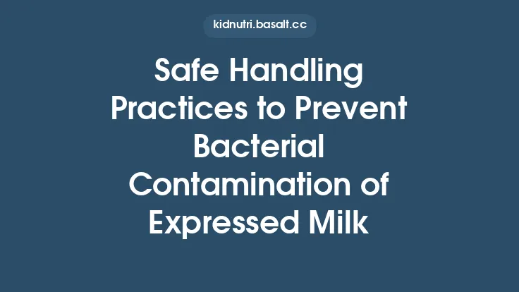 Safe Handling Practices to Prevent Bacterial Contamination of Expressed Milk Thumbnail