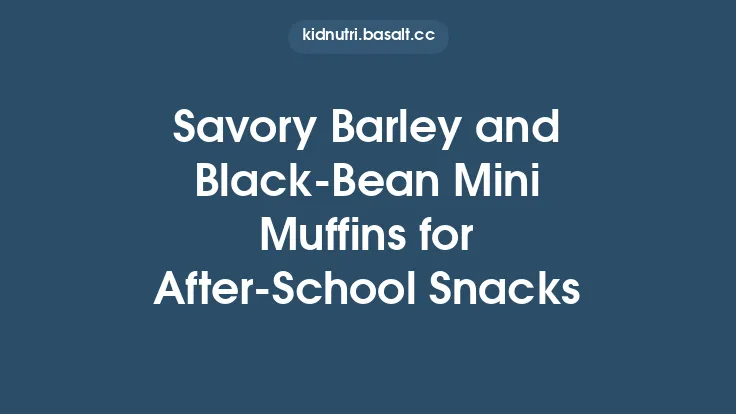 Savory Barley and Black‑Bean Mini Muffins for After‑School Snacks Thumbnail