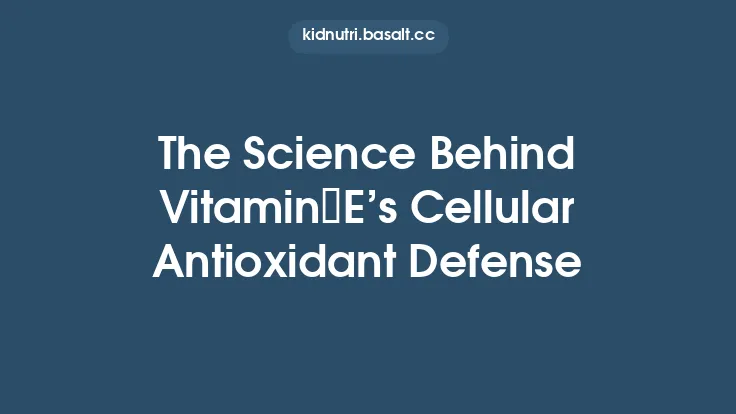 The Science Behind Vitamin E’s Cellular Antioxidant Defense Thumbnail