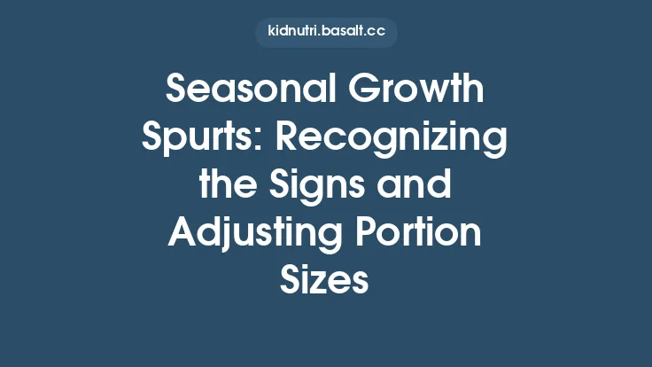 Seasonal Growth Spurts: Recognizing the Signs and Adjusting Portion Sizes Thumbnail
