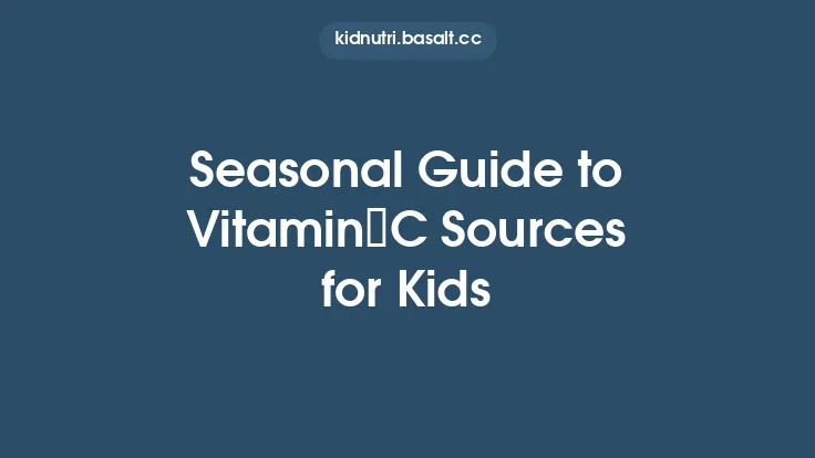Seasonal Guide to Vitamin C Sources for Kids Thumbnail