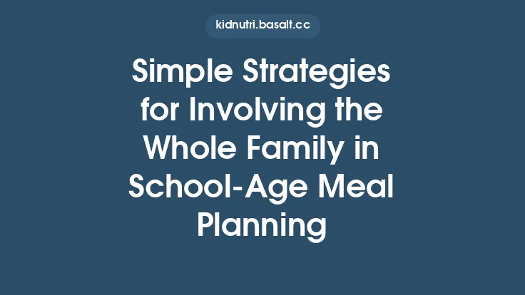 Simple Strategies for Involving the Whole Family in School‑Age Meal Planning Thumbnail