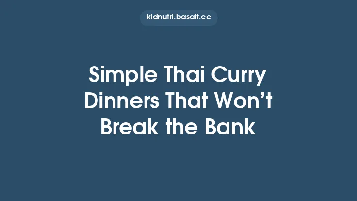 Simple Thai Curry Dinners That Won’t Break the Bank Thumbnail