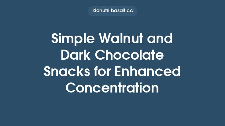 Simple Walnut and Dark Chocolate Snacks for Enhanced Concentration Thumbnail