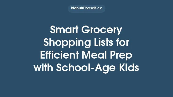 Smart Grocery Shopping Lists for Efficient Meal Prep with School‑Age Kids Thumbnail