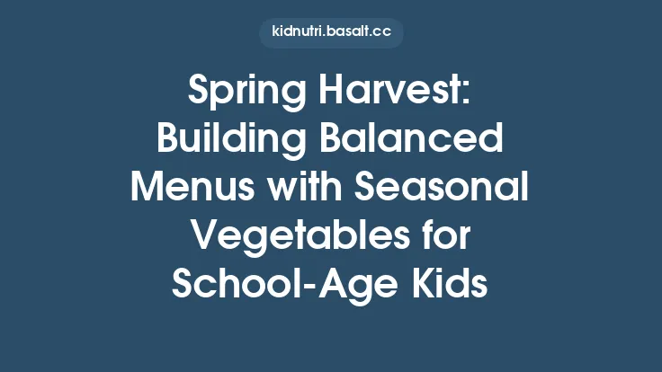 Spring Harvest: Building Balanced Menus with Seasonal Vegetables for School‑Age Kids Thumbnail