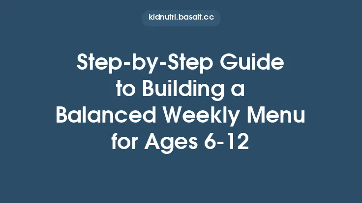 Step‑by‑Step Guide to Building a Balanced Weekly Menu for Ages 6‑12 Thumbnail