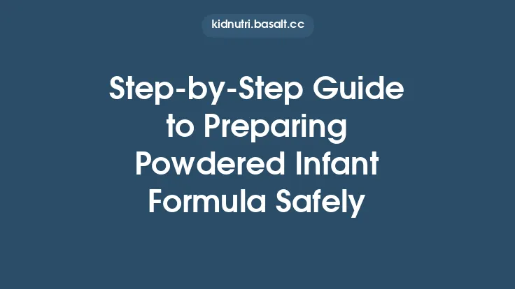 Step‑by‑Step Guide to Preparing Powdered Infant Formula Safely Thumbnail