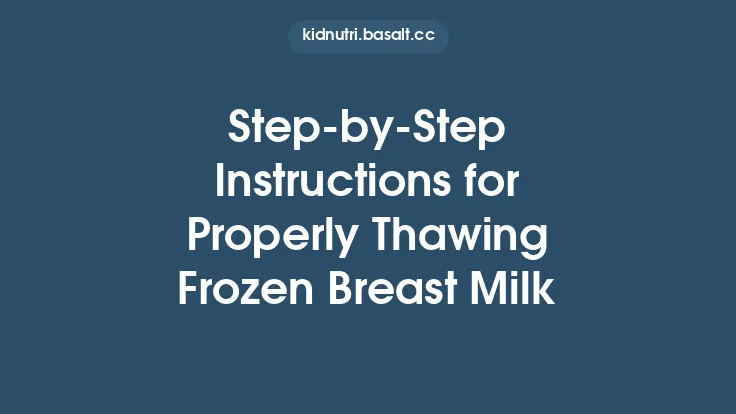 Step‑by‑Step Instructions for Properly Thawing Frozen Breast Milk Thumbnail