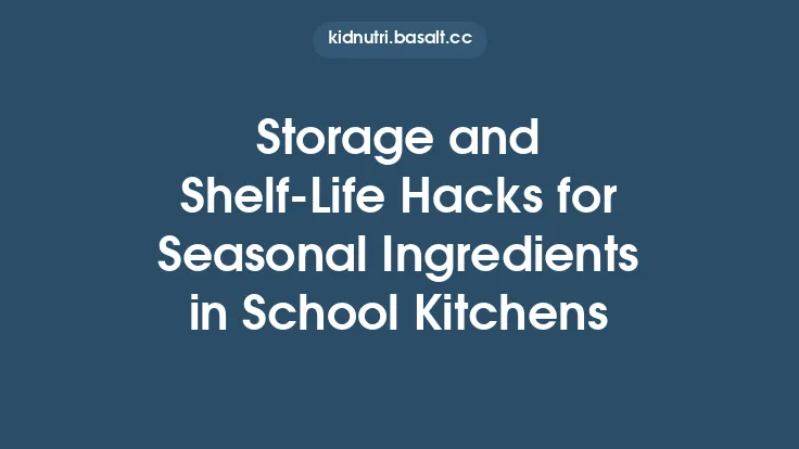 Storage and Shelf‑Life Hacks for Seasonal Ingredients in School Kitchens Thumbnail