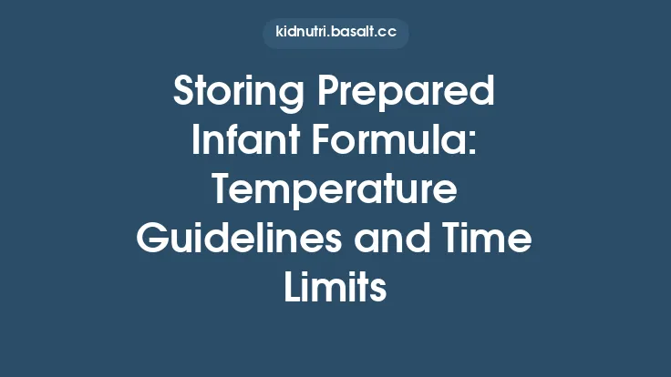Storing Prepared Infant Formula: Temperature Guidelines and Time Limits Thumbnail