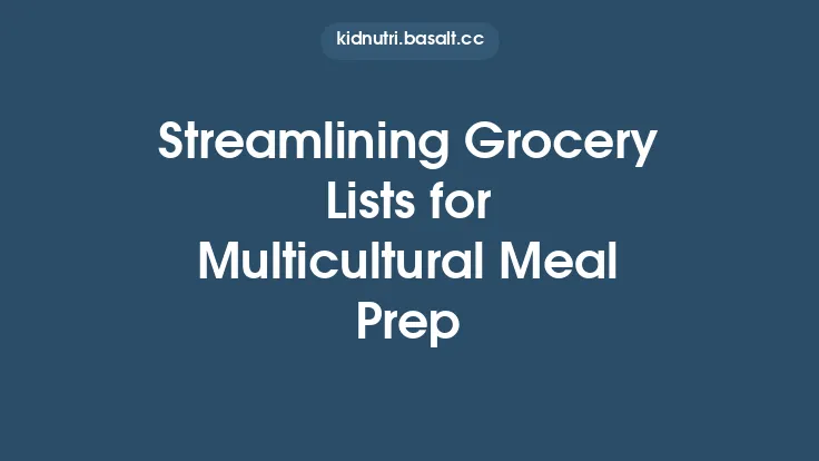 Streamlining Grocery Lists for Multicultural Meal Prep Thumbnail