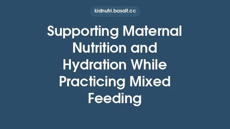 Supporting Maternal Nutrition and Hydration While Practicing Mixed Feeding Thumbnail