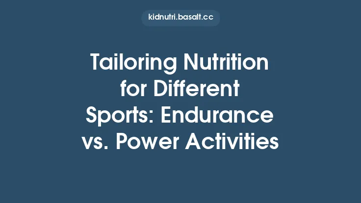 Tailoring Nutrition for Different Sports: Endurance vs. Power Activities Thumbnail