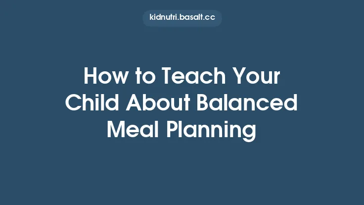 How to Teach Your Child About Balanced Meal Planning Thumbnail
