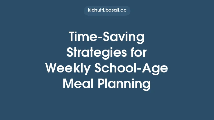 Time‑Saving Strategies for Weekly School‑Age Meal Planning Thumbnail