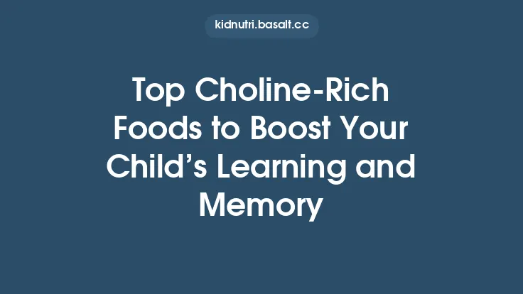 Top Choline-Rich Foods to Boost Your Child’s Learning and Memory Thumbnail