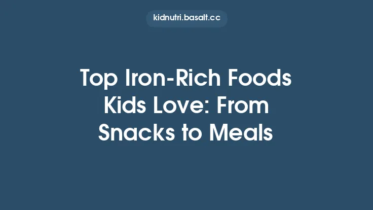 Top IronâRich Foods Kids Love: From Snacks to Meals Thumbnail