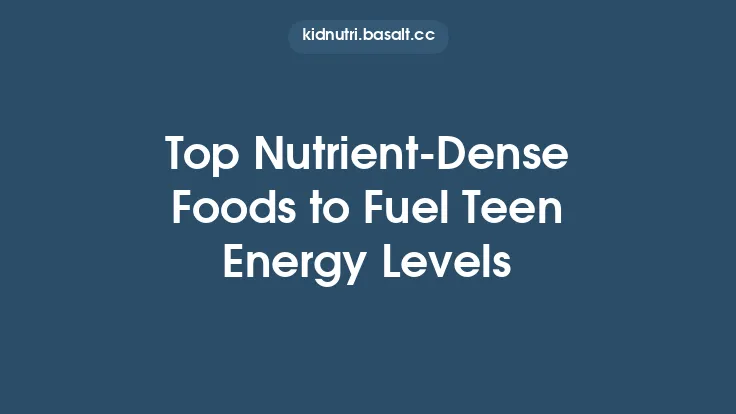 Top Nutrient-Dense Foods to Fuel Teen Energy Levels Thumbnail