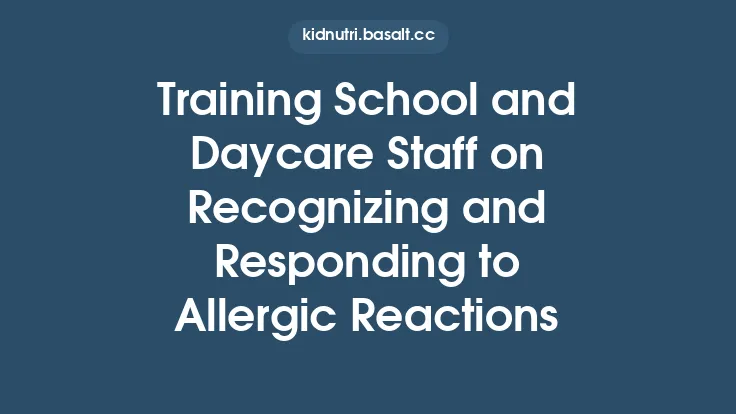 Training School and Daycare Staff on Recognizing and Responding to Allergic Reactions Thumbnail