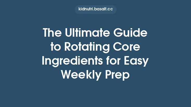 The Ultimate Guide to Rotating Core Ingredients for Easy Weekly Prep Thumbnail