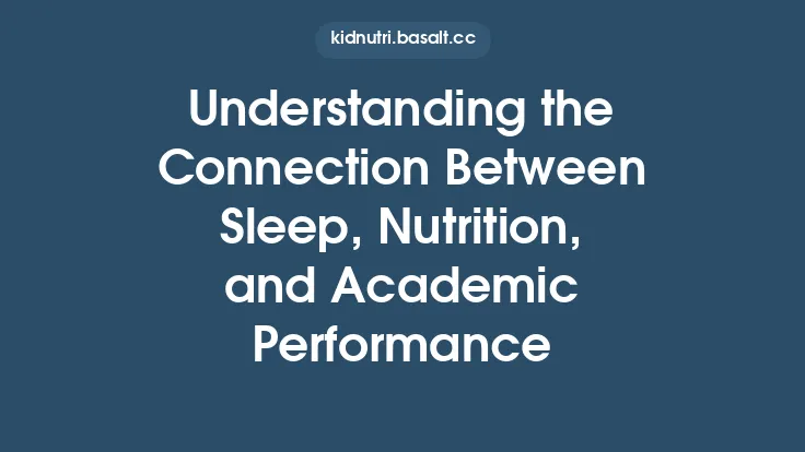 Understanding the Connection Between Sleep, Nutrition, and Academic Performance Thumbnail