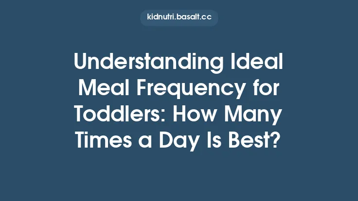 Understanding Ideal Meal Frequency for Toddlers: How Many Times a Day Is Best? Thumbnail